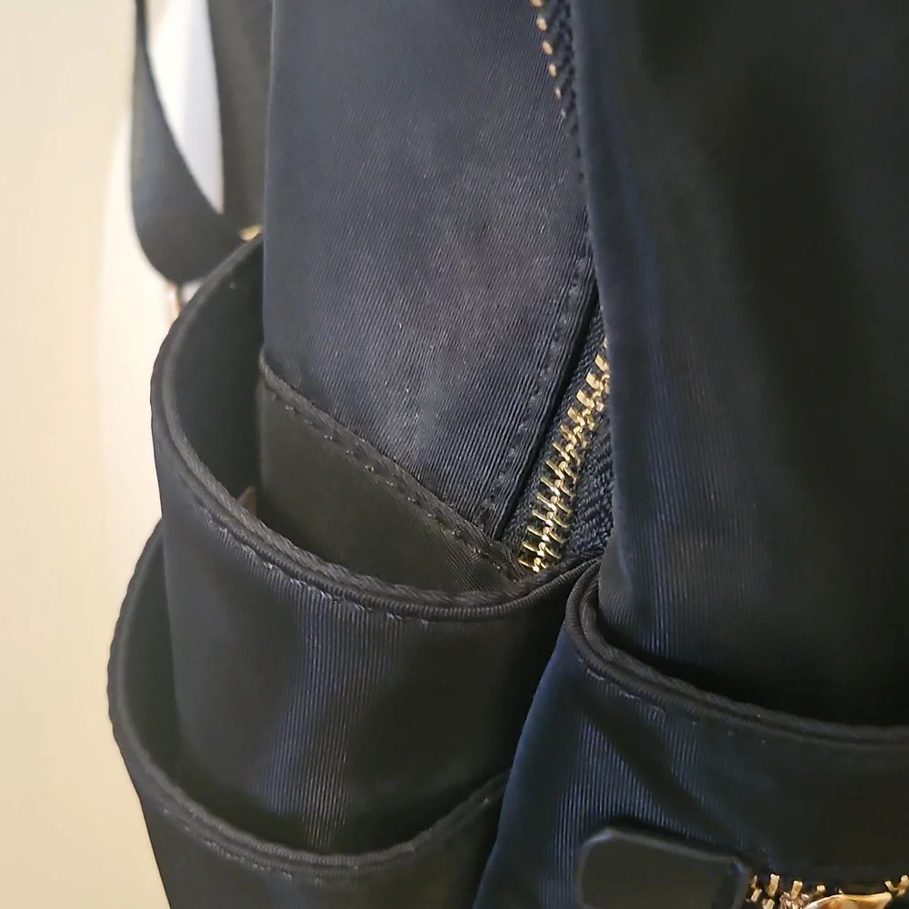 Back Pack Teachers Black With Lots If Sections Gold Hardware Good Size Like New